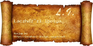 Laczházi Ibolya névjegykártya